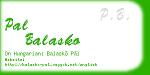 pal balasko business card
